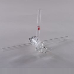 Т-образный кран со стеклянный сердцевиной, 4 мм