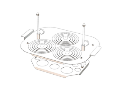 Крышка для бани на 3 места (c кольцами-крышками)